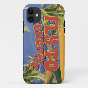 Vlieg naar Tenerife Vintage Reisposter iPhone 11 Hoesje