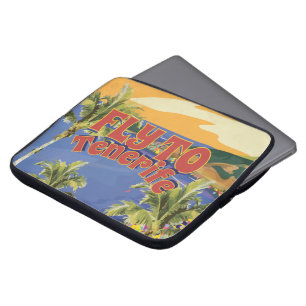 Vlieg naar Tenerife Vintage Reisposter Laptop Sleeve