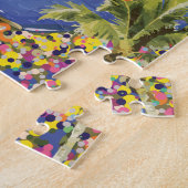 Vlieg naar Tenerife Vintage Reisposter Legpuzzel (Zijkant)