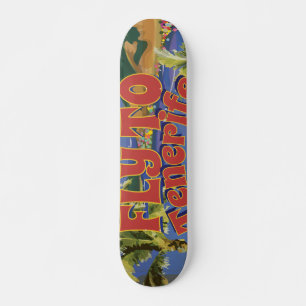 Vlieg naar Tenerife Vintage Reisposter Skateboard