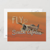  Vlieg naar Zuid-Afrika Reisposter Briefkaart (Voorkant / Achterkant)