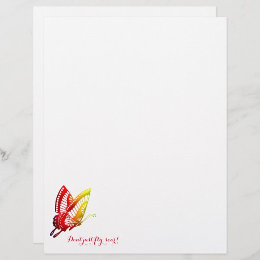 Vlieg niet alleen, soar! Papierwaren Briefhoofd (Voorkant / Achterkant)