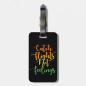 Vlieg niet-feestdagen, zwarte vrouw bagagelabel (Achterkant verticaal)