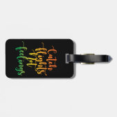 Vlieg niet-feestdagen, zwarte vrouw bagagelabel (Achterkant horizontaal)