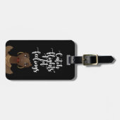 Vlieg niet-feestdagen, zwarte vrouw bagagelabel (Voorkant horizontaal)