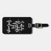 Vlieg niet-feestjes Citaat, zwart-wit Bagagelabel (Voorkant horizontaal)