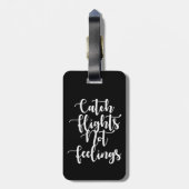 Vlieg niet-feestjes Citaat, zwart-wit Bagagelabel (Achterkant verticaal)