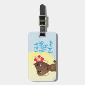 Vlieg niet gevierd als zwarte damesklankkerhaar bagagelabel (Voorkant verticaal)