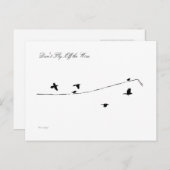 Vlieg niet van de draad briefkaart (Voorkant / Achterkant)