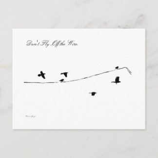 Vlieg niet van de draad briefkaart