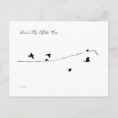 Vlieg niet van de draad briefkaart (Voorkant)