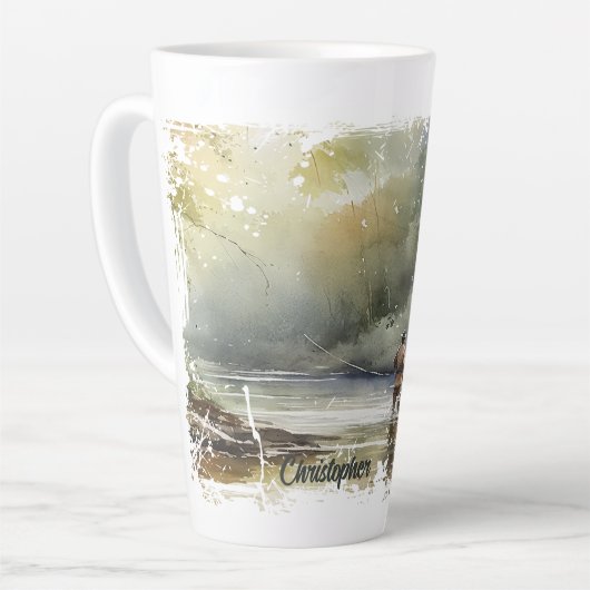 Vlieg noodlijdend latte mok (Linkerhoek)