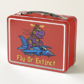 Vlieg Of Uitgestorven Pixel Art Dinosaur Pilot Fig (Achterkant)