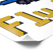 Vlieg Of Uitgestorven Pixel Art Dinosaur Pilot Fig Perfect Poster (Hoek)