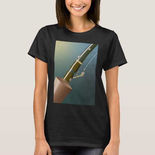 Vlieg op hengel t-shirt (Voorkant)