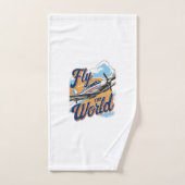 Vlieg over de wereld bad handdoek (Handdoek)
