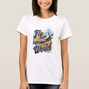Vlieg over de wereld t-shirt
