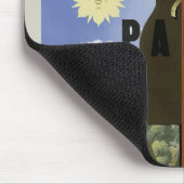 Vlieg Parijs Frankrijk Vintage Travel Poster Muismat (Hoek)