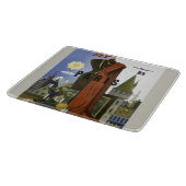 Vlieg Parijs Frankrijk Vintage Travel Poster Snijplank (Hoek)