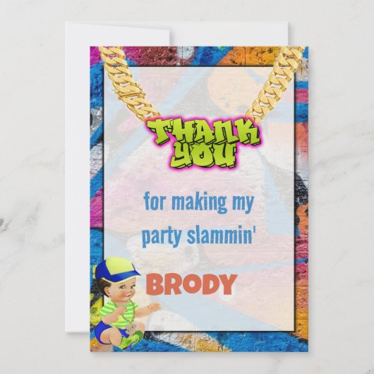 Vlieg Prince Baby Bedankt Briefje Kaart (Voorkant)