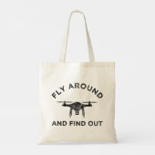 Vlieg rond en ontdek de grappige drone-piloot tote bag (Achterkant)