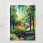 vlieg schattig bloemenroze meisje fee eerste 1e ve kaart (Achterkant)