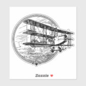 Vlieg terug in de tijd:  driedekker sticker (Vel)