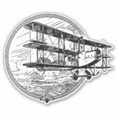 Vlieg terug in de tijd:  driedekker sticker (Voorkant)