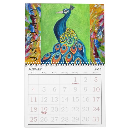 Vlieg twee paginalender (12 maanden) kalender (Jan 2026)