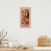 Vlieg van Alphons Mucha Poster (Keuken)