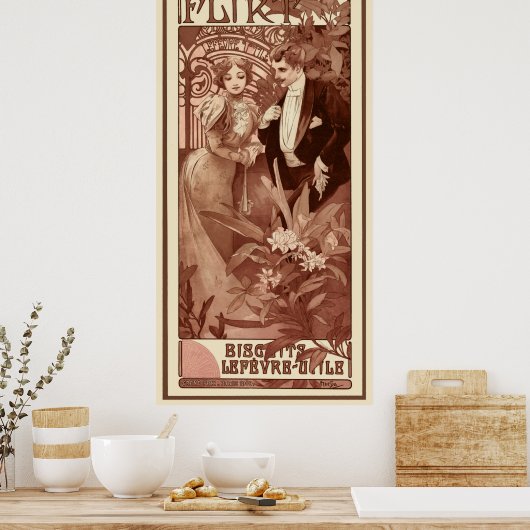 Vlieg van Alphons Mucha Poster (Keuken)