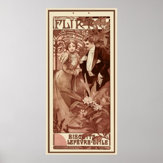 Vlieg van Alphons Mucha Poster (Voorkant)