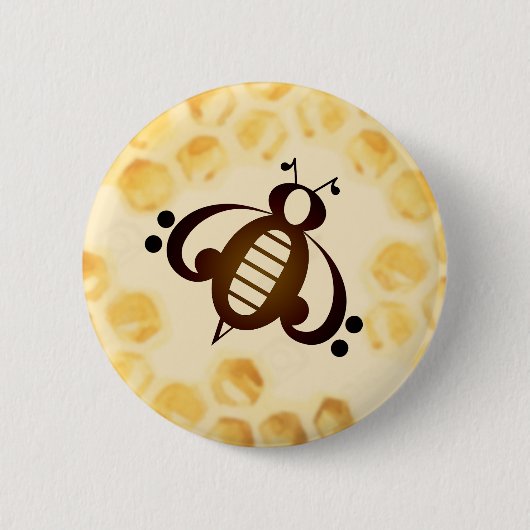 Vlieg van de Bumblebee kleurige pin Ronde Button 5,7 Cm (Voorkant)