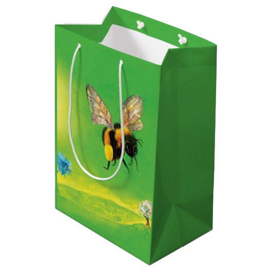 Vlieg van de Bumblebee Medium Cadeauzakje (Achterkant Gekanteld)
