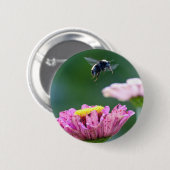 Vlieg van de Bumblebee Ronde Button 5,7 Cm (Voorkant /achterkant)