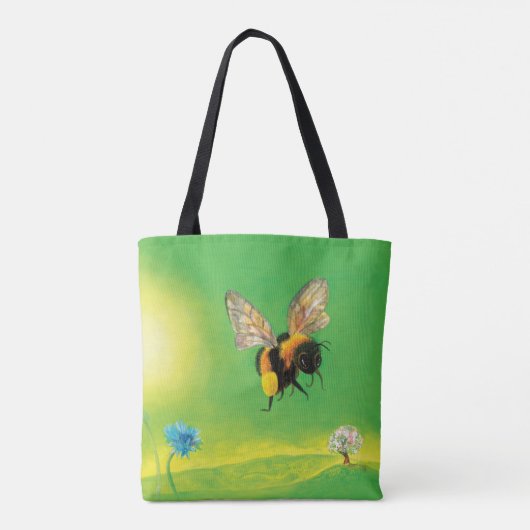 Vlieg van de Bumblebee Tote Bag (Achterkant)