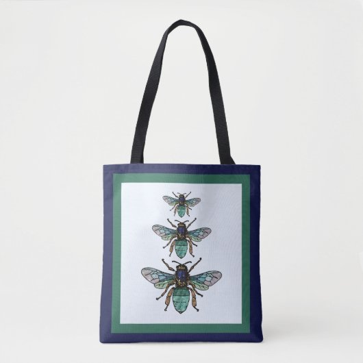 Vlieg van de canvas tas glitterbijen (Voorkant)