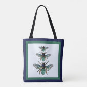 Vlieg van de canvas tas glitterbijen (Achterkant)