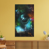 Vlieg van de Corbius Fractal Wrapped Canvas print (Insitu (Woonkamer))