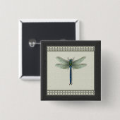 Vlieg van de Dragonfly-Mode Vierkante Button 5,1 Cm (Voorkant /achterkant)