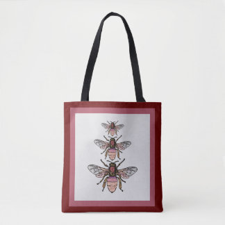 Vlieg van de glitterbijen tote bag