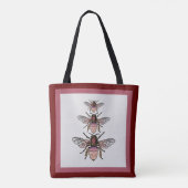 Vlieg van de glitterbijen tote bag (Achterkant)