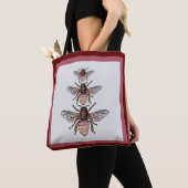 Vlieg van de glitterbijen tote bag (Dichtbij)