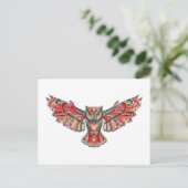 Vlieg van de uil briefkaart (Staand voorkant)