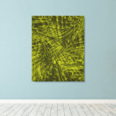 Vlieg van groen rosella abstract triptych canvas (Insitu (Houten vloer))