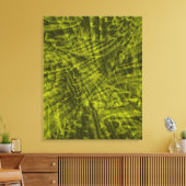 Vlieg van groen rosella abstract triptych canvas afdruk (Insitu (Woonkamer))