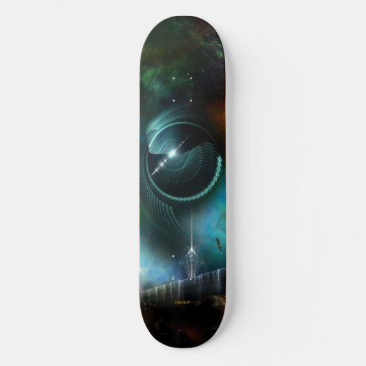 Vlieg van het corbius Fractal Art Skateboard (Voorkant)