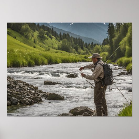 Vlieg Vissen Muur Art Print (Voorkant)