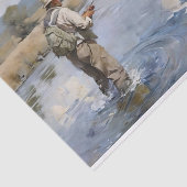 Vlieg Vissen op de rivier Decoupage Tissuepapier (Detail)