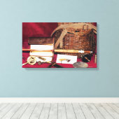 Vlieg Vissen Stilleven Canvas Afdruk (Insitu (Houten vloer))